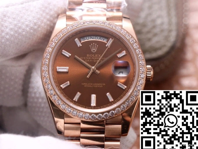 Diamond Dial Chocolate M228345RBR-0006 Factory Day-Date Rolex Color EW 0329